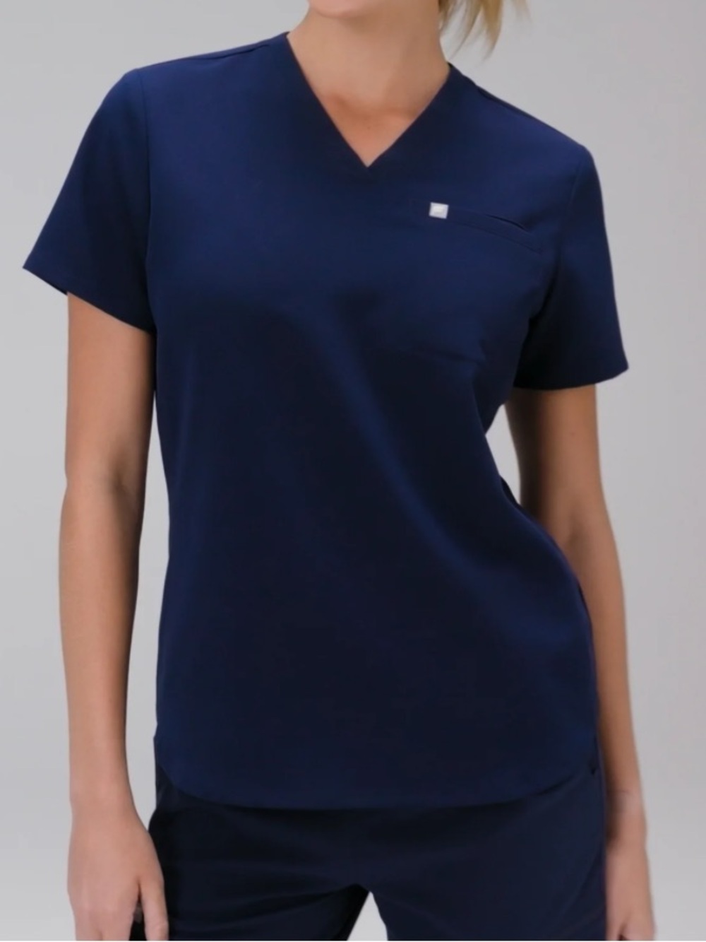 Fabletics Navy Scrub Top